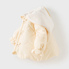 Dave&Bella Toddler Girls Cute Yellow Butterfly-Style Shawl-Collar Hooded Padded Coats