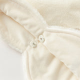 Dave&Bella Toddler Girls Cute Beige Plush-lined Hooded Capes