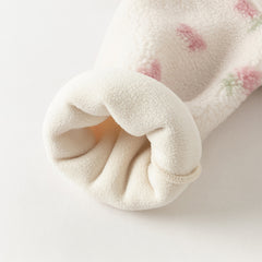 Dave&Bella Toddler Girls Pretty Floral Print Outwear Soft Plush Jackets