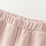 Dave&Bella Toddler Girls Sweet Pink/Grey Outdoor Casual Drawstring Sweatpants
