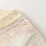 Dave&Bella Toddler Girls Sweet Pink Long-sleeved Turtle Pullover Sweaters Tops