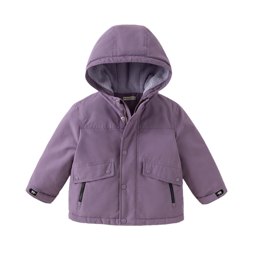 Dave&Bella Kids Girls/Boys Cozy Outwear Plush-lined Hooded Padded Jackets