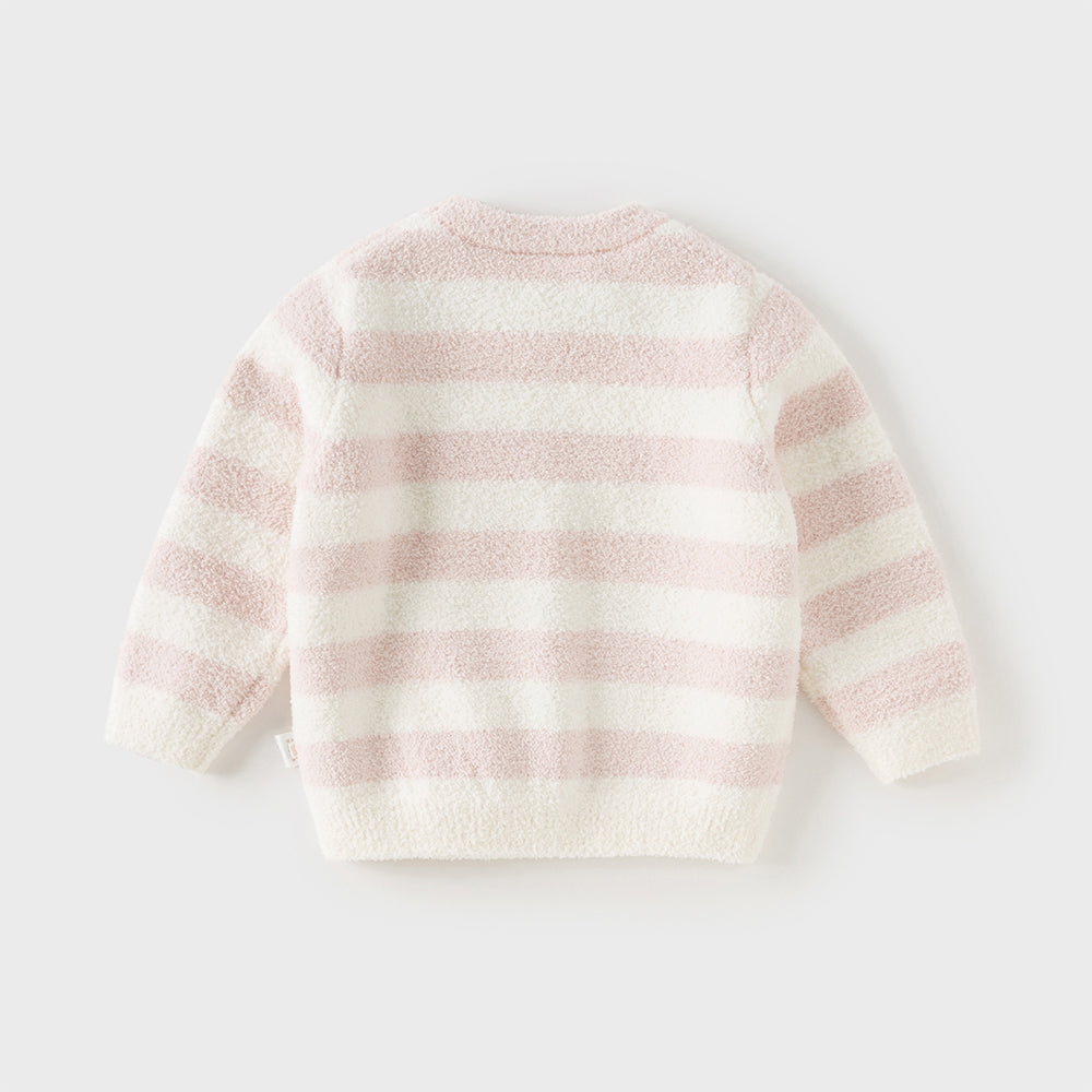 Dave&Bella Toddler Girls Sweet Pink Striped Soft Sweaters Tops