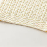 Dave&Bella Kids Girls Lovely Beige/Purple Padded Sweaters
