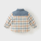 Dave&Bella Toddler Boys Classic Plaid Padded Shirts Tops