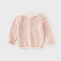 Dave&Bella Toddler Girls Versatile Stylish Sweet Pink Soft Sweaters Tops