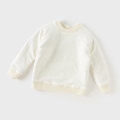 Dave&Bella Kids Girls Grey Blue Long-sleeved Versatile Pullover Sweaters Tops