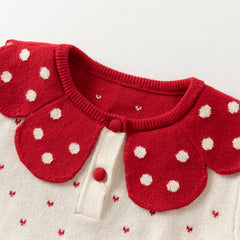 Dave&Bella Toddler Girls Autumn Elegance Beige Pullover Knit Sweaters Tops