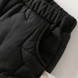 Dave&Bella Toddler Girls/Boys Black/Grey Pink Loose Cozy Padded Pants