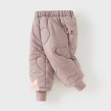 Dave&Bella Toddler Girls/Boys Black/Grey Pink Loose Cozy Padded Pants