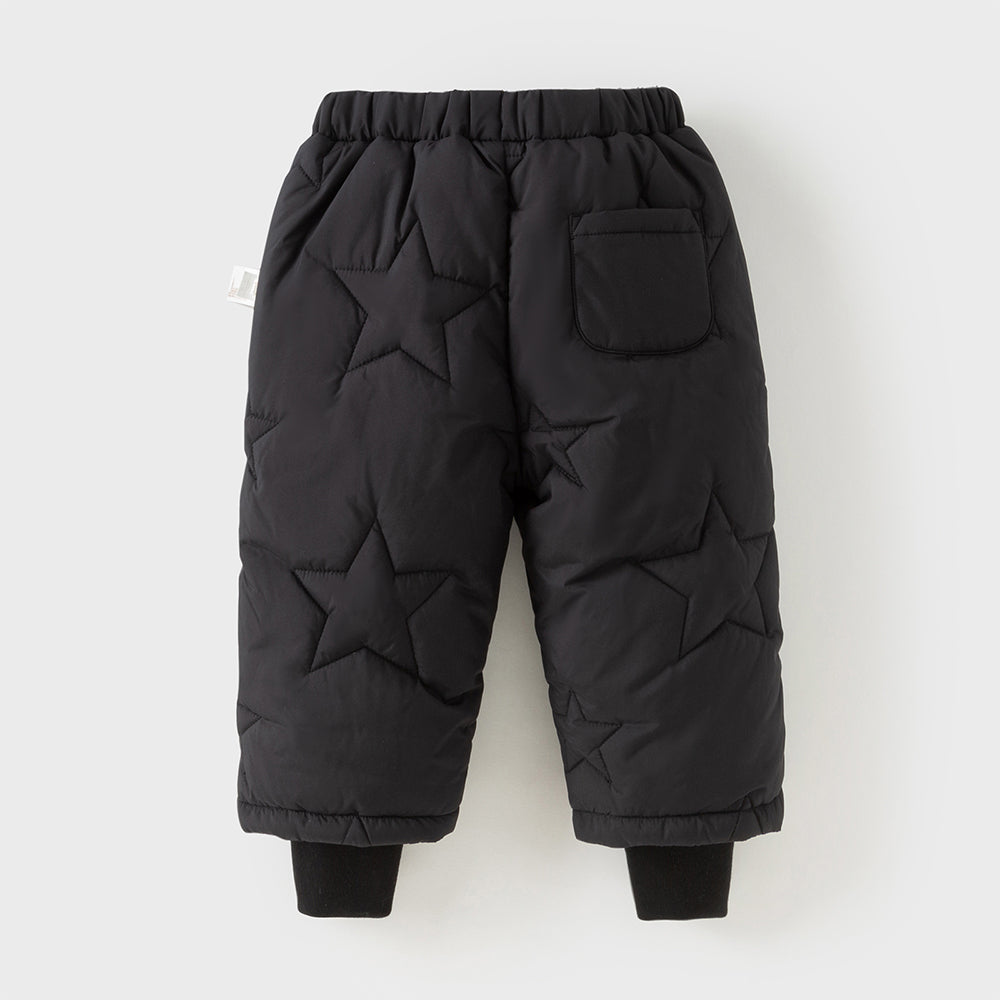 Dave&Bella Toddler Girls/Boys Black/Grey Pink Loose Cozy Padded Pants