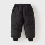 Dave&Bella Toddler Girls/Boys Black/Grey Pink Loose Cozy Padded Pants