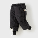 Dave&Bella Toddler Girls/Boys Black/Grey Pink Loose Cozy Padded Pants