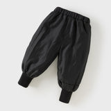 Dave&Bella Toddler Girls/Boys Black/Grey Pink Loose Cozy Padded Pants