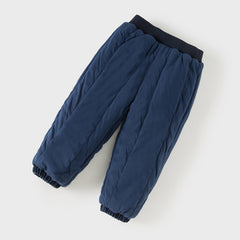 Dave&Bella Toddler Boys Denim Blue Outdoor Warm Padded Pants