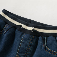 Dave&Bella Toddler Boys Denim Blue Outdoor Warm Padded Pants