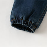 Dave&Bella Toddler Boys Denim Blue Outdoor Warm Padded Pants