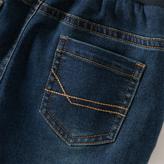 Dave&Bella Toddler Boys Denim Blue Outdoor Warm Padded Pants