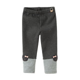 Dave&Bella Toddler Girls Versatile Candy Pink/Grey Soft Plush-lined Leggings Pants