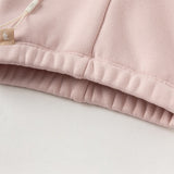 Dave&Bella Toddler Girls Versatile Candy Pink/Grey Soft Plush-lined Leggings Pants