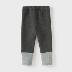 Dave&Bella Toddler Gilrs Versatile Candy Pink/Grey Soft Plush-lined Leggings Pants