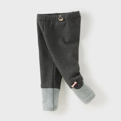 Dave&Bella Toddler Gilrs Versatile Candy Pink/Grey Soft Plush-lined Leggings Pants