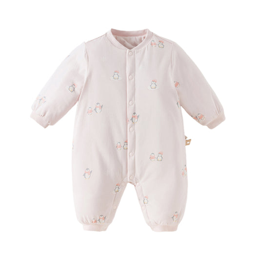 Dave&Bella Baby Girls/Boys Winter Cute Print Indoor Warm Padded Rompers