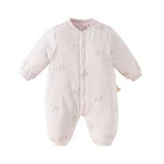 Dave&Bella Baby Girls/Boys Winter Cute Print Indoor Warm Padded Rompers