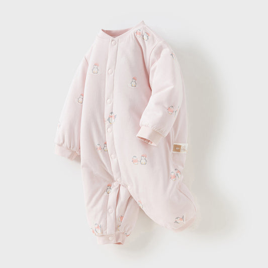 Dave&Bella Baby Girls/Boys Winter Cute Print Indoor Warm Padded Rompers