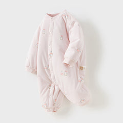 Dave&Bella Baby Girls/Boys Winter Cute Print Indoor Warm Padded Rompers