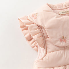 Dave&Bella Toddler Girls Sweet Pink Sleeveless Cozy Padded Vest Tops