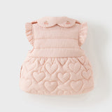 Dave&Bella Toddler Girls Sweet Pink Sleeveless Cozy Padded Vest Tops