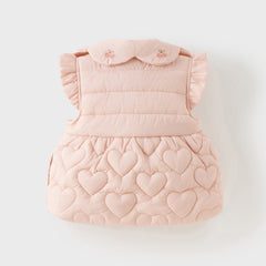 Dave&Bella Toddler Girls Sweet Pink Sleeveless Cozy Padded Vest Tops