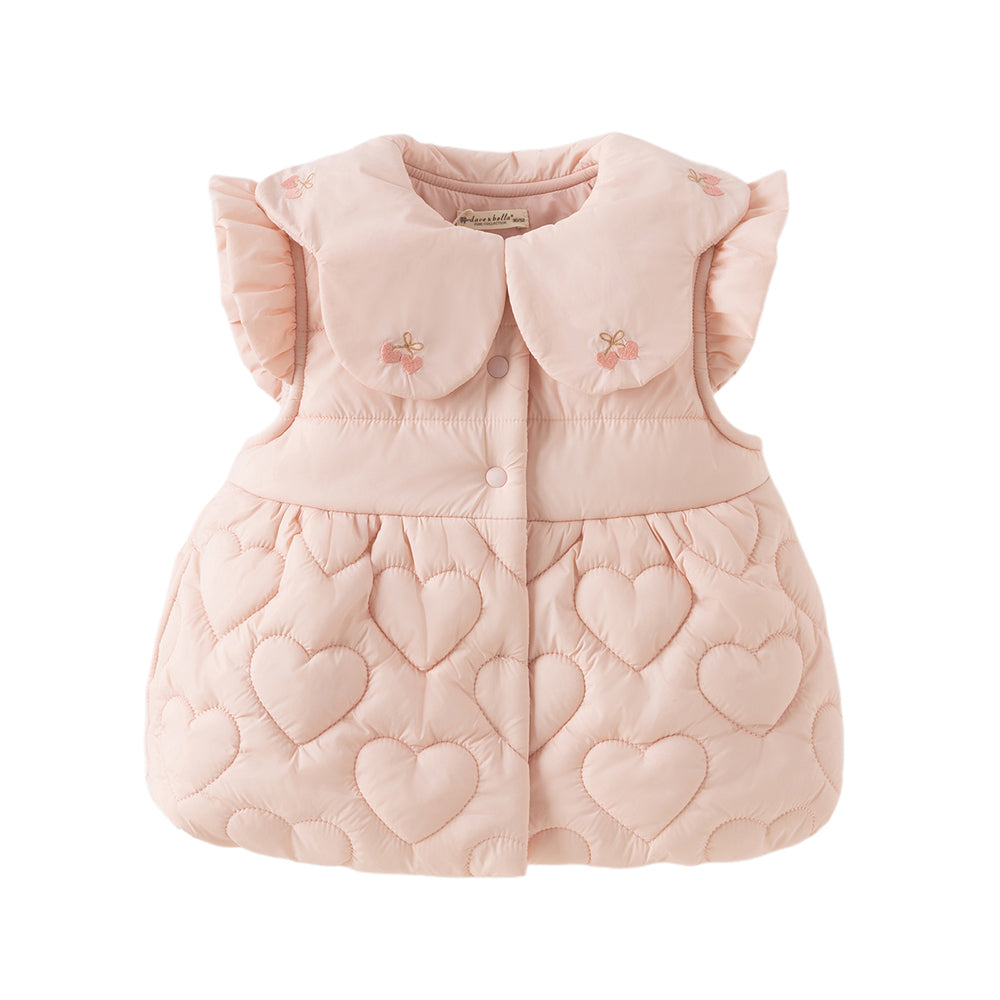 Dave&Bella Toddler Girls Sweet Pink Sleeveless Cozy Padded Vest Tops