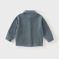 Dave&Bella Kids Boys Autumn Apricot/Blue/Purple College-style Shirts Tops