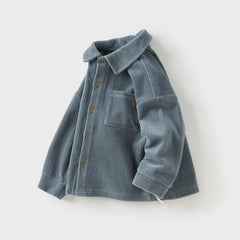Dave&Bella Kids Boys Autumn Apricot/Blue/Purple College-style Shirts Tops