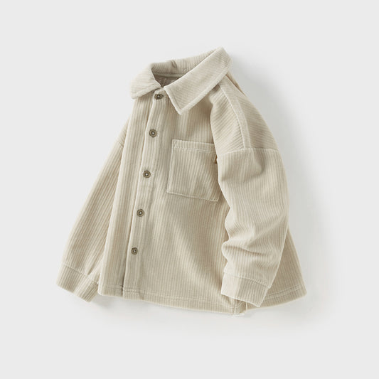 Dave&Bella Kids Boys Autumn Apricot/Blue/Purple College-style Shirts Tops