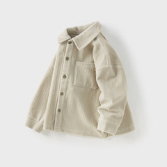 Dave&Bella Kids Boys Autumn Apricot/Blue/Purple College-style Shirts Tops