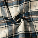 Dave&Bella Toddler Boys Blue Plaid Outwear Fleece-lined Hooded Padded Coats