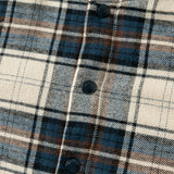 Dave&Bella Toddler Boys Blue Plaid Outwear Fleece-lined Hooded Padded Coats