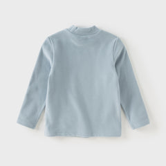 Dave&Bella Toddler Boys Winter Casual Turtle Collar T-shirts Tops