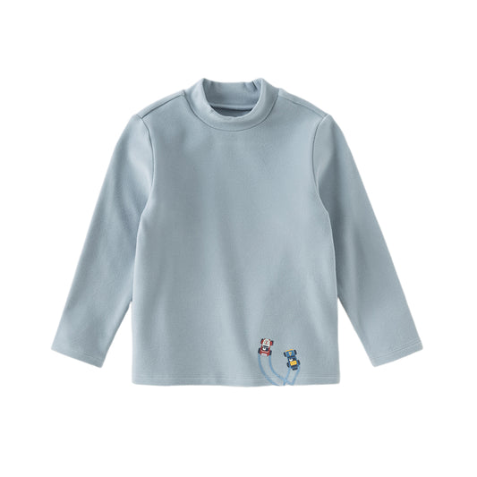Dave&Bella Toddler Boys Winter Casual Turtle Collar T-shirts Tops