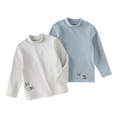 Dave&Bella Toddler Boys Winter Casual Turtle Collar T-shirts Tops