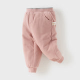 Dave&Bella Toddler Girls/Boys Cute Pink/Grey Outwear Warm Padded Pants