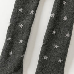 Dave&Bella Toddler Girls Winter Versatile Dark Grey Cozy Cotton Tights Leggings