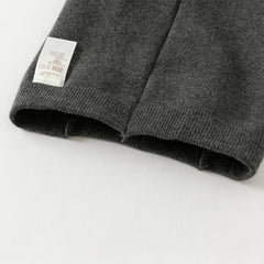 Dave&Bella Toddler Girls Winter Versatile Dark Grey Cozy Cotton Tights Leggings