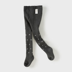Dave&Bella Toddler Girls Winter Versatile Dark Grey Cozy Cotton Tights Leggings