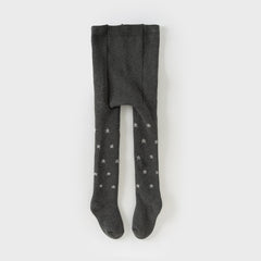 Dave&Bella Toddler Girls Winter Versatile Dark Grey Cozy Cotton Tights Leggings