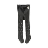 Dave&Bella Toddler Girls Versatile Dark Grey Cozy Cotton Tights Leggings