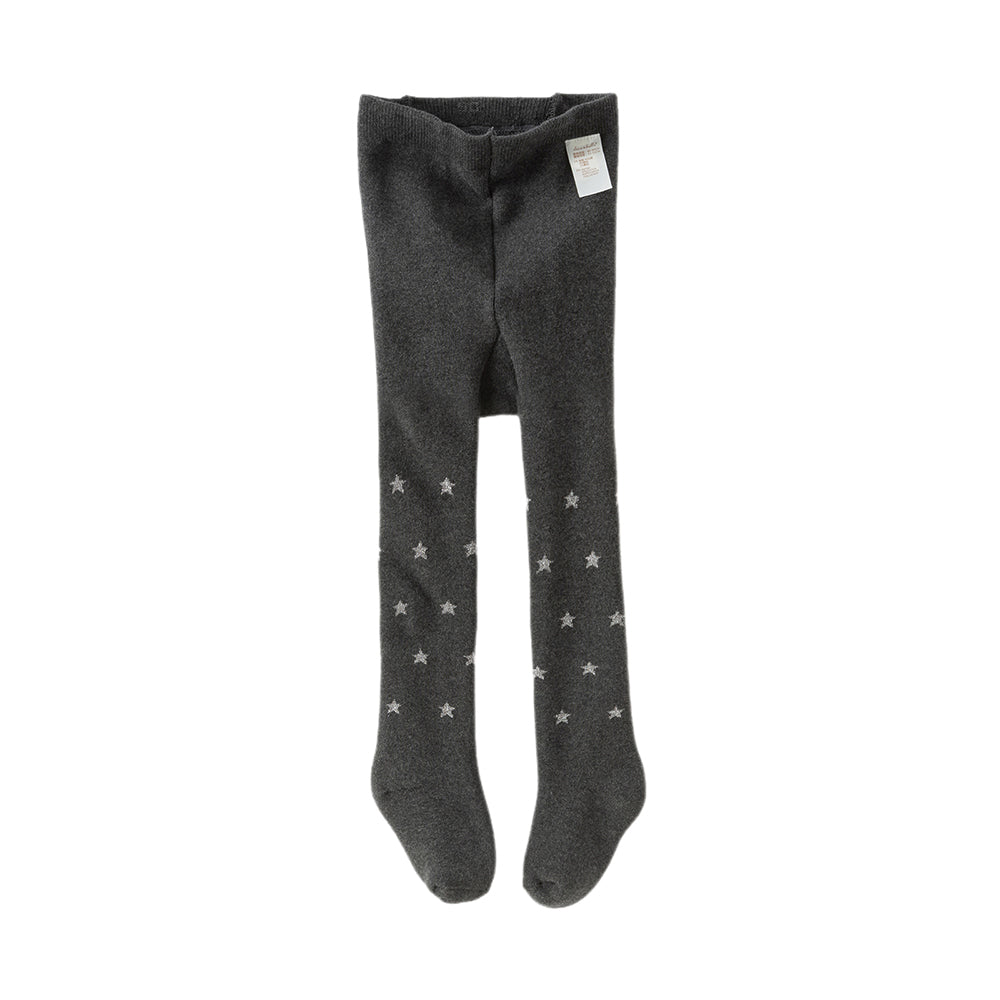 Dave&Bella Toddler Girls Winter Versatile Dark Grey Cozy Cotton Tights Leggings